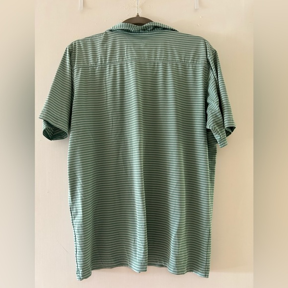 Columbia Mint Green Striped Polo Shirt Size M - Picture 3 of 4